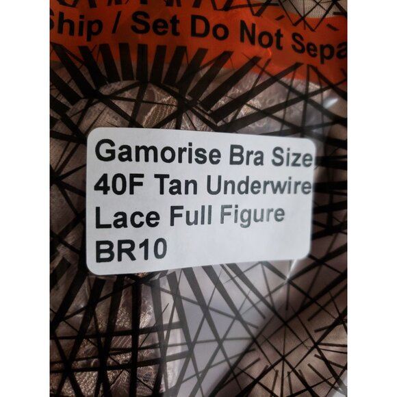 Glamorise Womens Tan Lace Underwire Full Figure Bra Size 40F - Picture 6 of 6